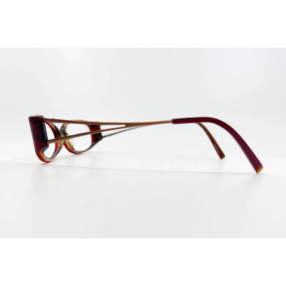 Anne Klein Eyeglasses Women Red Burgundy AK8049 Oval Full Rim 54-15-130